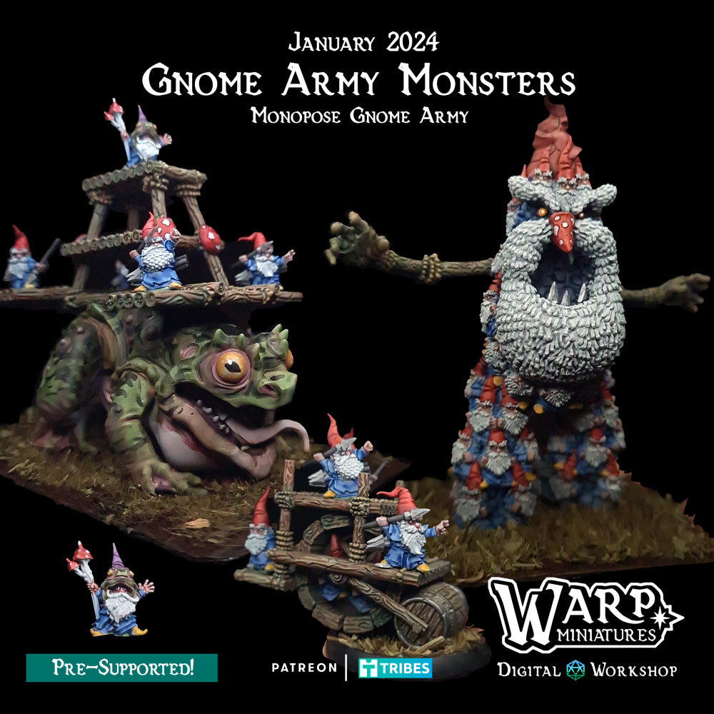 Gnome Army Monsters - Warp Miniatures - Miniatures by Only-Games.co