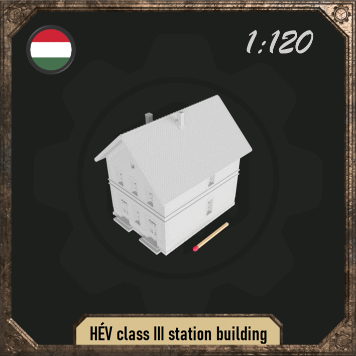 1/120 HÉV Class III Station Building - B-Plan - Miniatures By Only-Games.co