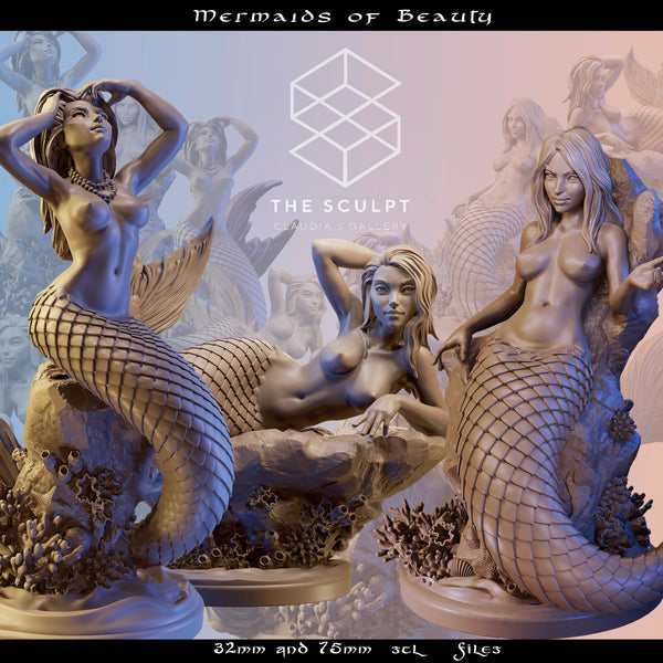 Mermaids Beutiful creatures 75mm - Only-Games
