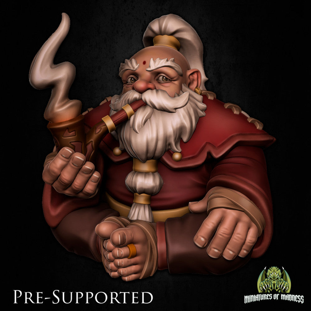 Azzur Greyfog [PRE-SUPPORTED] Dwarf Monk Sage - Miniatures of