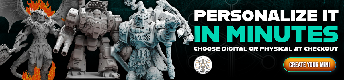 Atlan Forge miniature personalizer