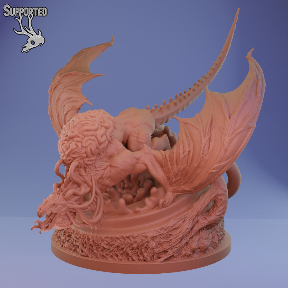 Elder Brain Dragon (80mm Base) - Zio_Sculptor - Miniatures by Only