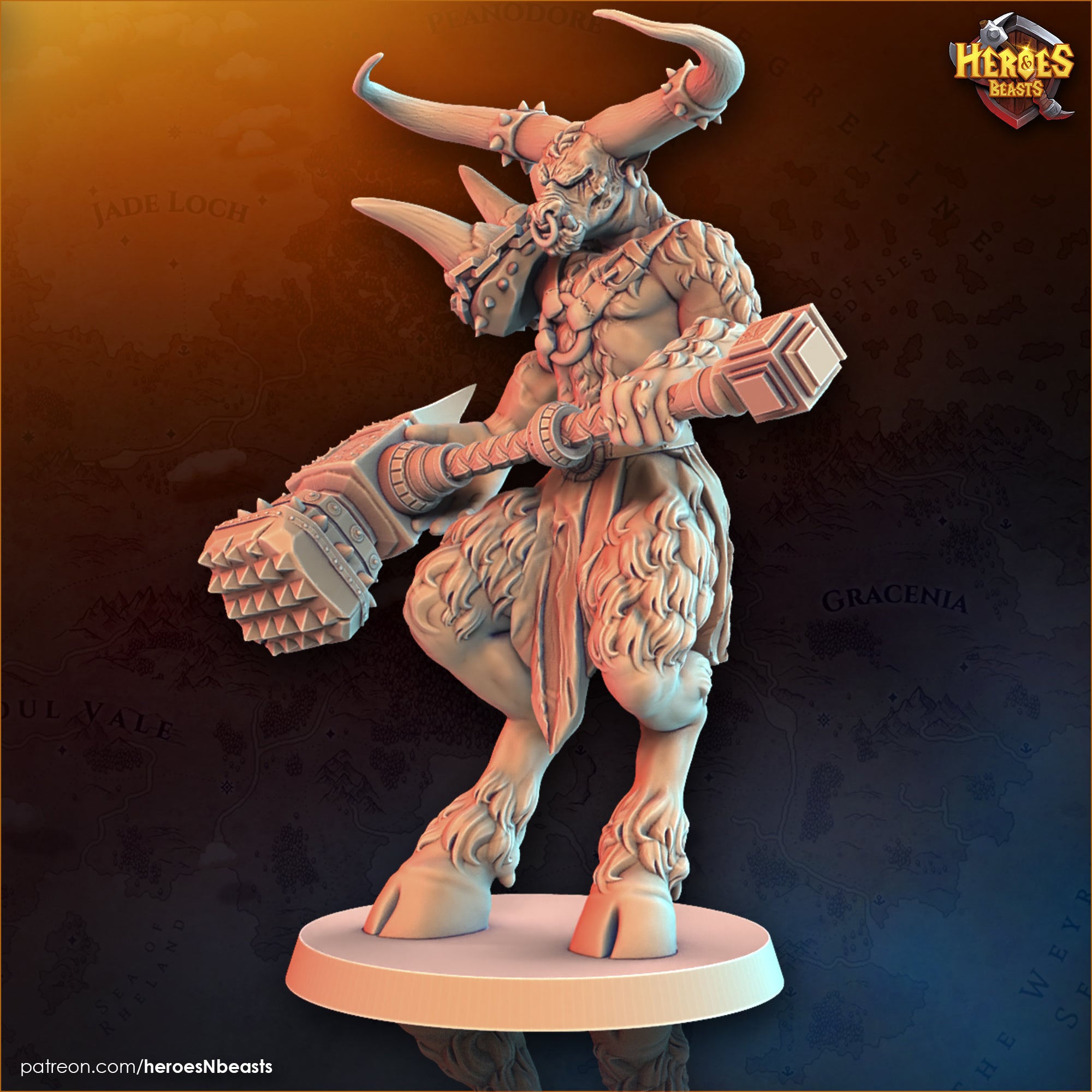 Minotaur - Heroes and Beasts - Miniatures by Only-Games.co