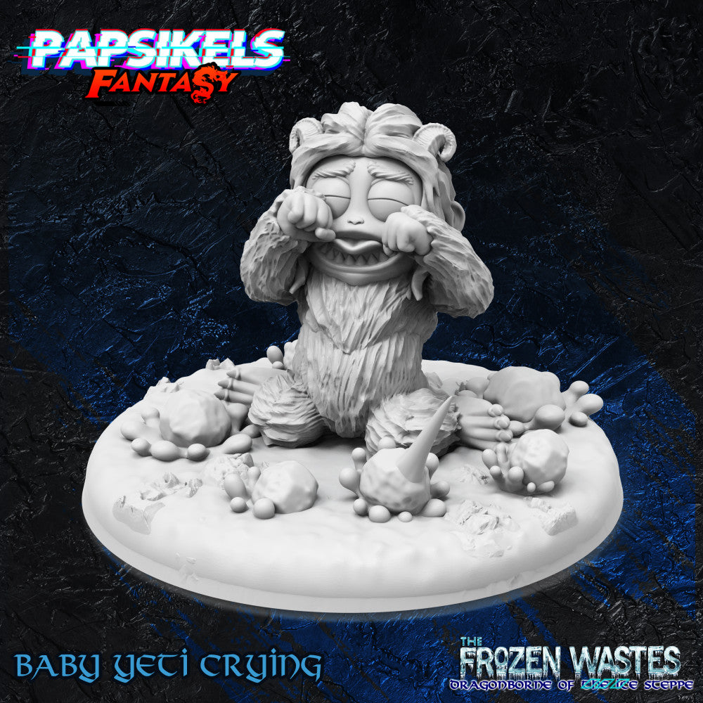 BABY YETI CRYING - Papsikels Miniatures - Miniatures by