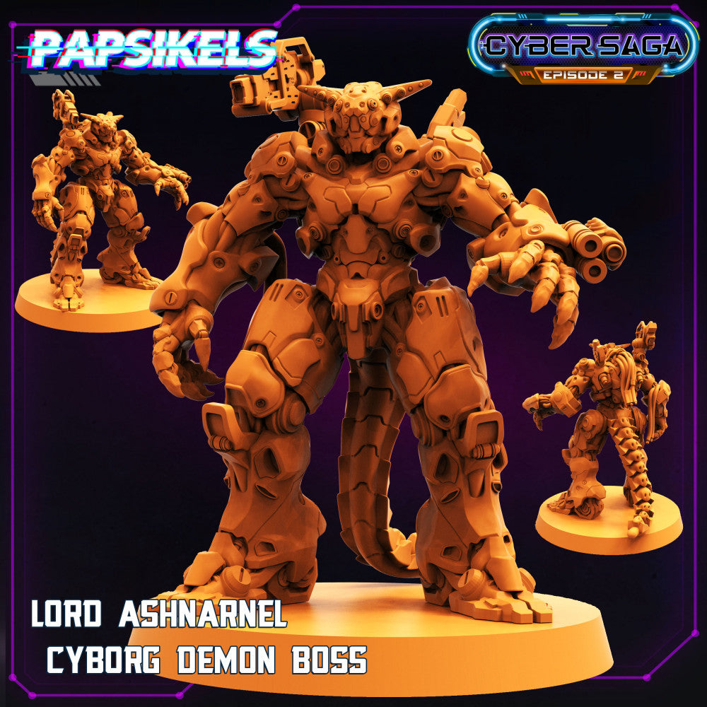 LORD ASHARNEL CYBORG DEMON BOSS - Papsikels Miniatures - Miniatures by  Only-Games.co