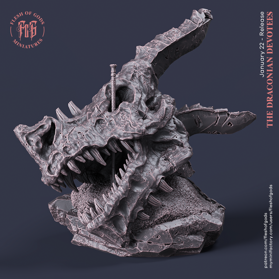 Dragon Skull - Flesh Of Gods - Miniatures by Only-Games.co