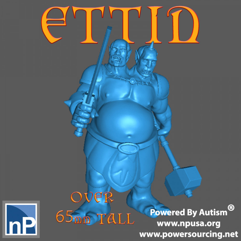 Ettin / Two-Headed Ogre - nonPareil Institute - Miniatures by Only