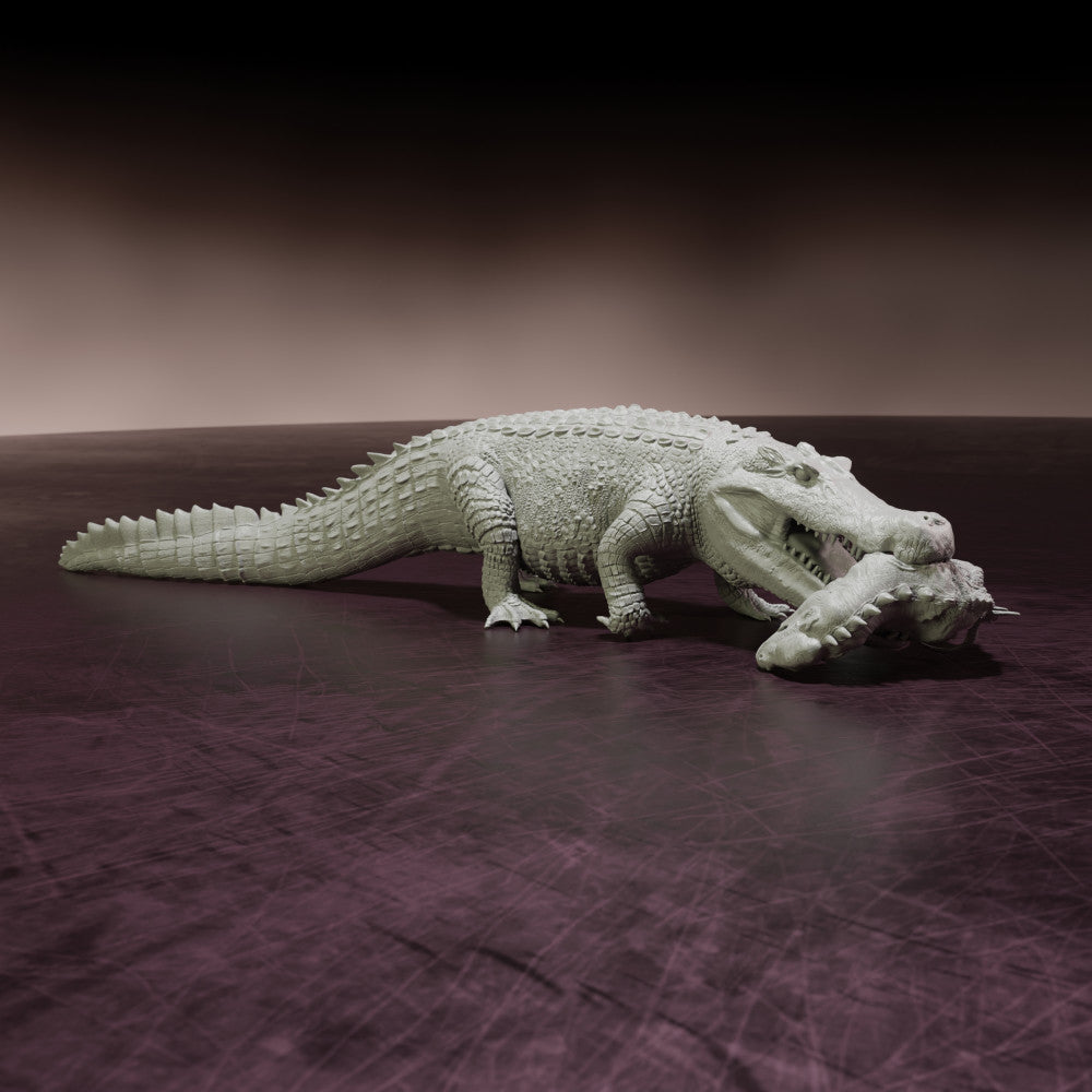 Deinosuchus walking prehistoric crocodile/alligator 1/35 scale - Dino and  Dog - Miniatures by