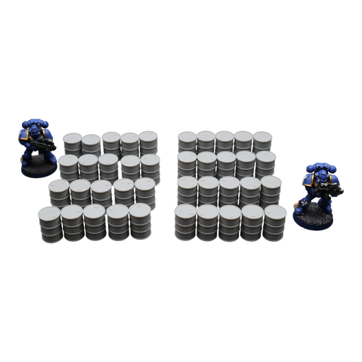 Oil Barrels x40 - 28mm Wargaming Scatter Terrain Scenery Tabletop Miniature - Only-Games