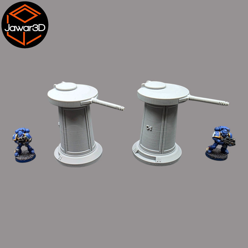 Turret x2- 28mm Wargaming Scatter Terrain Scenery Tabletop Miniature - Only-Games