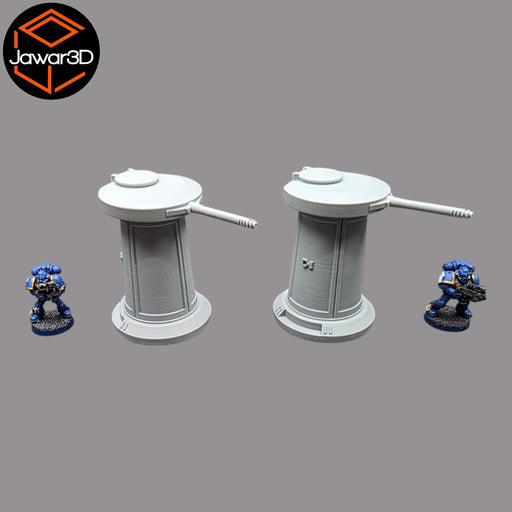 Turret x2- 28mm Wargaming Scatter Terrain Scenery Tabletop Miniature - Only-Games