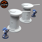Turret x2- 28mm Wargaming Scatter Terrain Scenery Tabletop Miniature - Only-Games