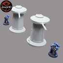 Turret x2- 28mm Wargaming Scatter Terrain Scenery Tabletop Miniature - Only-Games