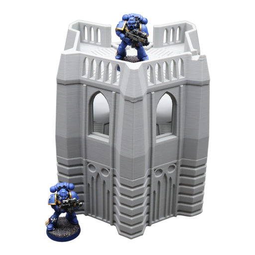 Base Tower Corner - 28mm Wargaming Scatter Terrain Scenery Tabletop Miniature - Only-Games