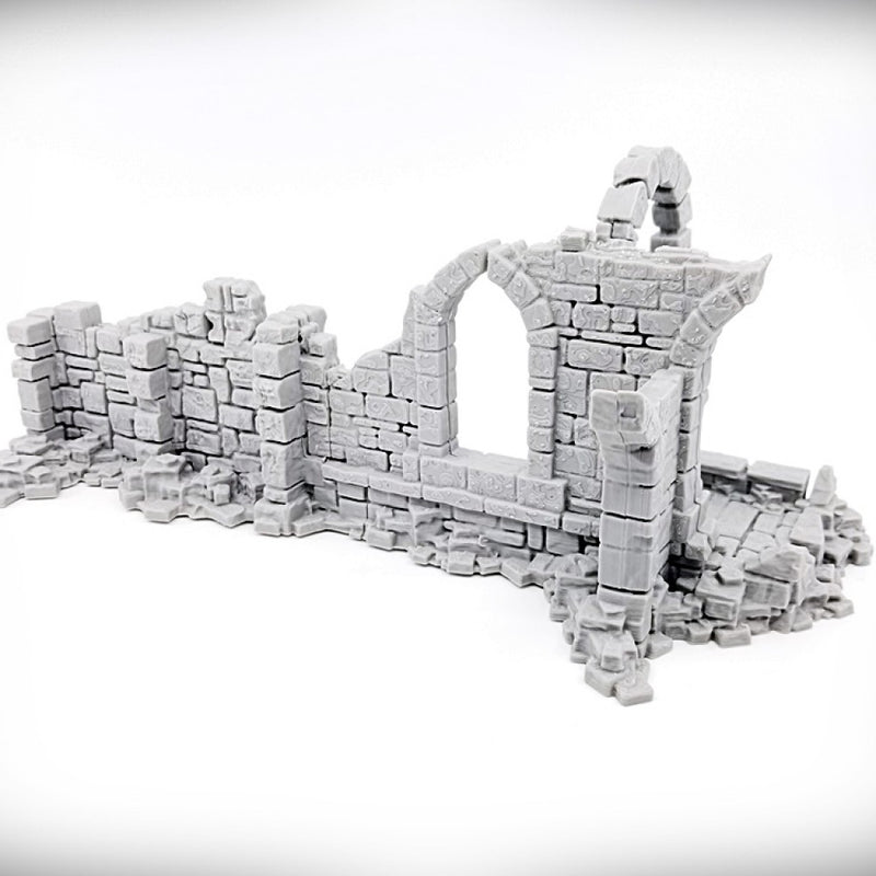 Ruined Temple Wall B: Ancient Ruins Terrain Set - Only-Games