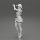 girl in christmas costume with hat standing and posing - Only-Games