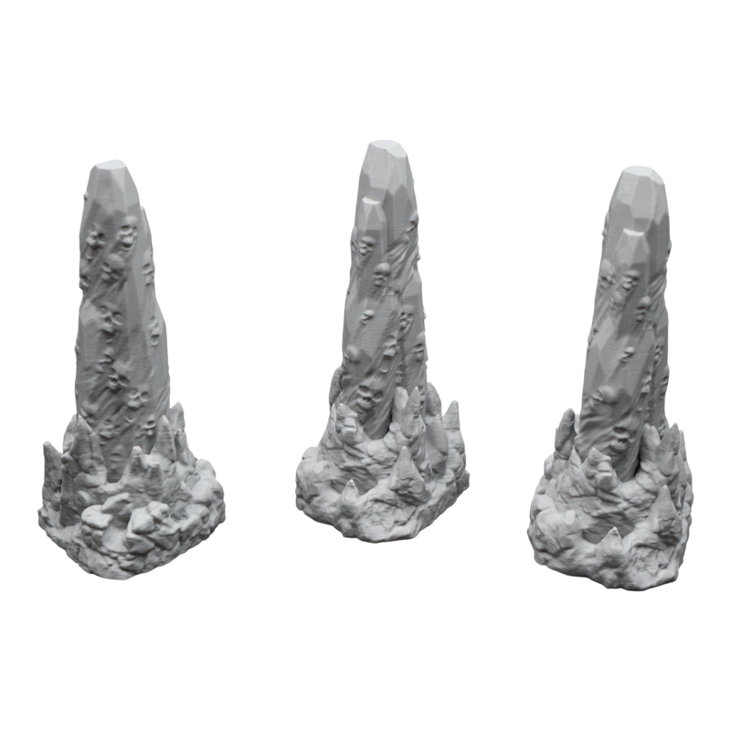 Haunted Rock x3 - 28mm Wargaming Scatter Terrain Scenery Tabletop Miniature - Only-Games