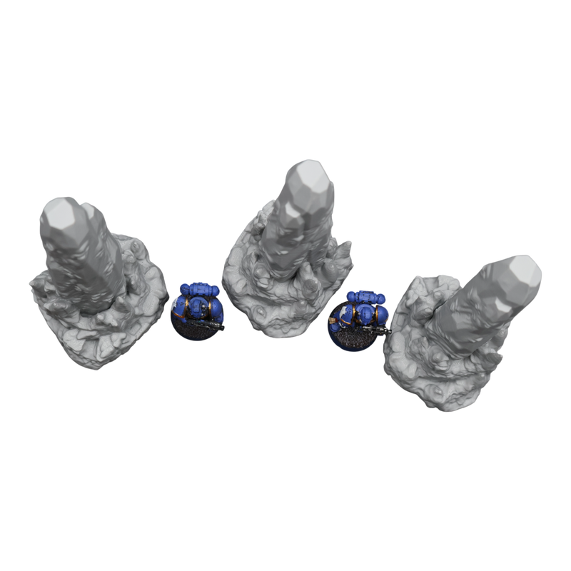 Haunted Rock x3 - 28mm Wargaming Scatter Terrain Scenery Tabletop Miniature - Only-Games