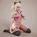 Lustful Kitties / 3 PIECES