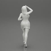 Sexy Woman walking In High Heels And Short Dress - Only-Games