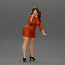 Beautiful girl in Dress Leaning on the Car - Only-Games