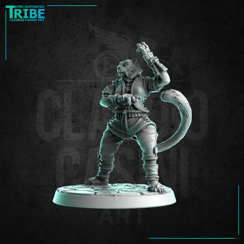 (0237) Female rakshasa felinid folk monk - Only-Games