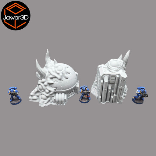 Hive Infected Buildings #1 - 28mm Wargaming Scatter Terrain Scenery Tabletop - Only-Games