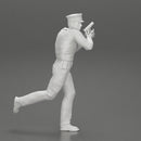 Police Officer running Chasing Criminal On Roadway holding a gun - Only-Games