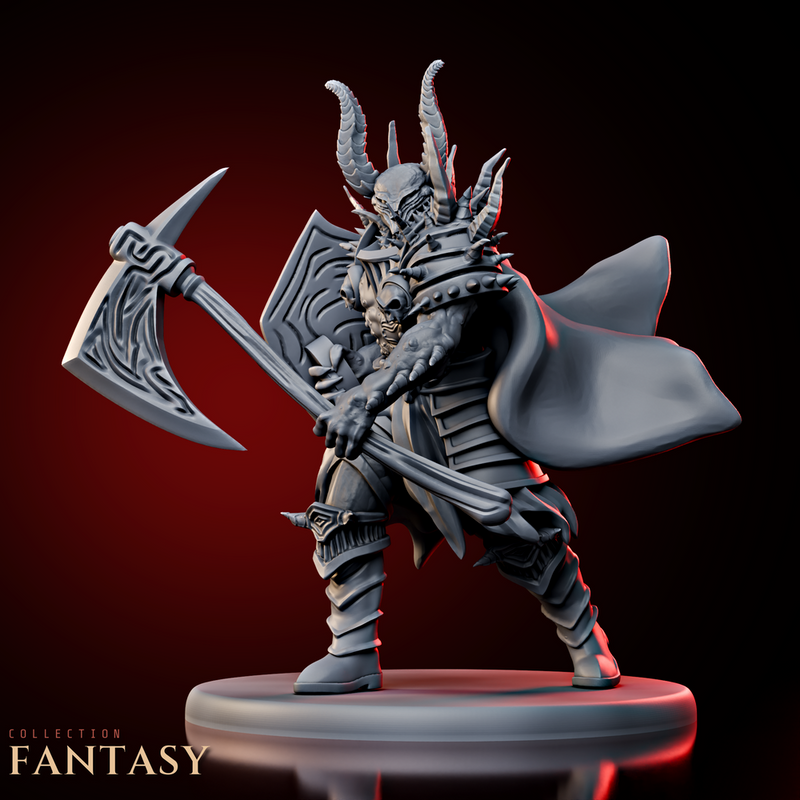 Devil Warlord w/ Axe & Shield - Only-Games