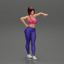 Sexy fitness girl leaning on a wall while standing outdoors - Only-Games