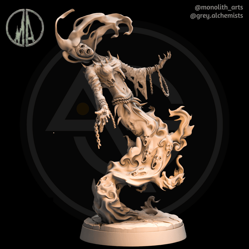 Ghost - Evil Spirit - Fantasy Resin Miniature in 32mm - DnD Monsters