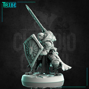 (0242) Male monkey folk ape man warrior with a sword and shield - Only-Games