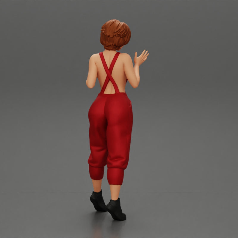 Mechanic girl in overalls repairs and maintains car - Only-Games
