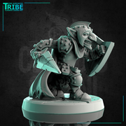 (0212) Male goblin warrior with complete armor sword and shield - Only-Games