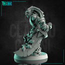 (0228)  Male Half troll barbarian warrior with two great swords - Only-Games