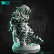 (0228)  Male Half troll barbarian warrior with two great swords - Only-Games