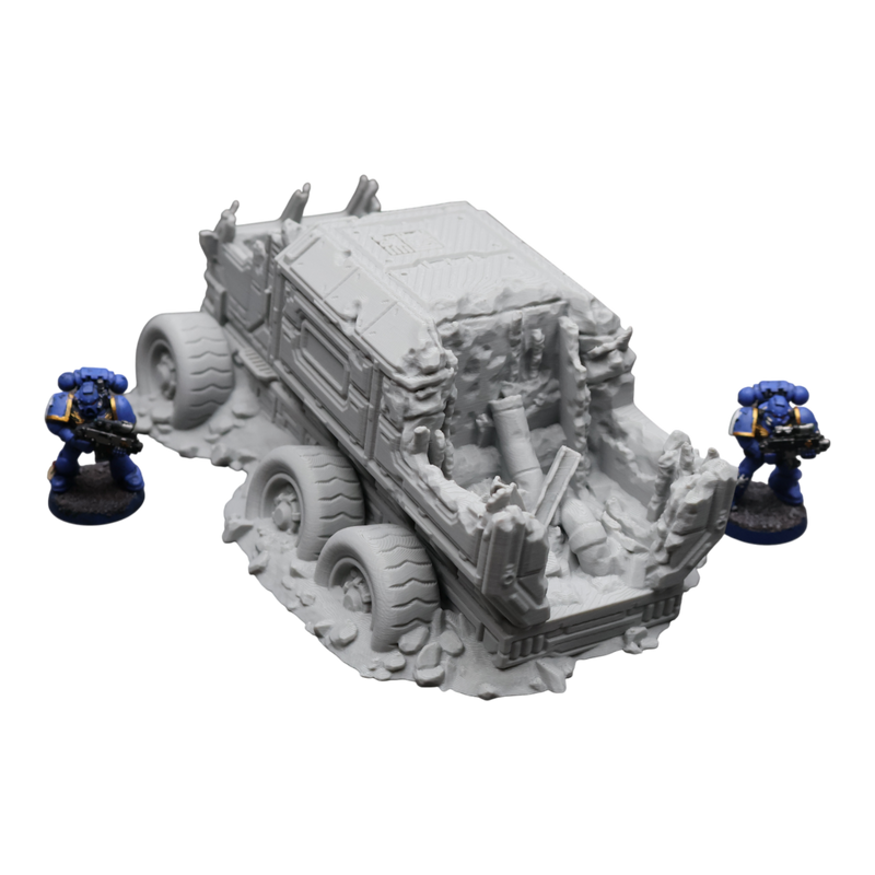 District 12 Vehicle #1 -28mm Wargaming Scatter Terrain Scenery Tabletop Miniature - Only-Games