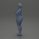 pretty girl with short hair posing in a sweater - Only-Games