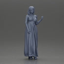 fashionable girl standing and posing in a robe and heels - Only-Games