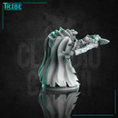 (0284) Male lizard folk troglodyte man ranger with bow and cape - Only-Games