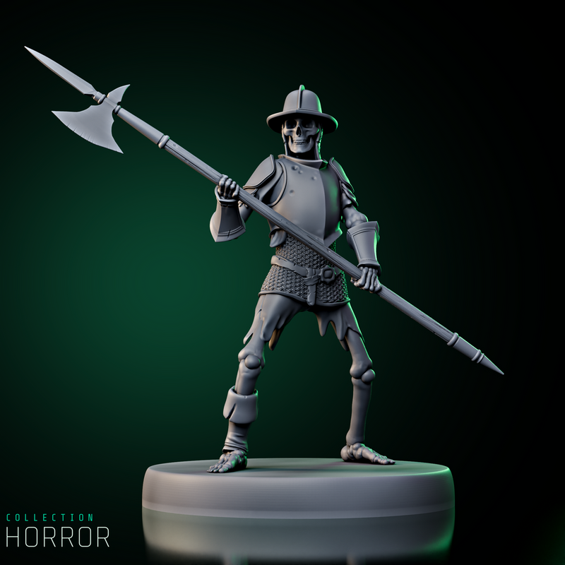 Skeleton Army Halberdier - Only-Games