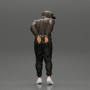 Criminal in Handcuffs man wearing hoodie walking with policeman - Only-Games