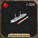 1/1250 Red Abkhazia armed cargo ship - Only-Games