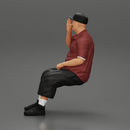 Gangster homie in cap Sitting On the car And Smoking Cigar - Only-Games