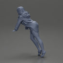 Stylish Woman in long shirt Striking a Dynamic Pose - Only-Games