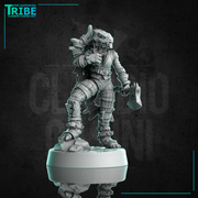 (0303) Female dragonborn dragon folk dragonid ranger with bow and arrows or sword or axe - Only-Games