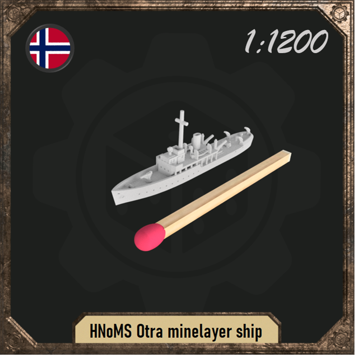 1/1200 HNoMS Otra minelayer