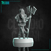 (0304) Female elf human tiefling firbolg half orc wizard magician dancer with magic stick - Only-Games