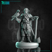 (0305) Male human elf firbolg tiefling half orc ranger hunter with hawk and axe - Only-Games