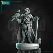 (0305) Male human elf firbolg tiefling half orc ranger hunter with hawk and axe - Only-Games